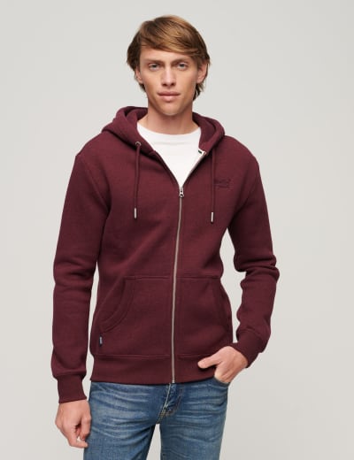 Mens slim fit zip best sale up hoodie