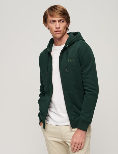 Slim fit zip up hoodie sales