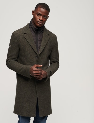 Padded wool coat 2025
