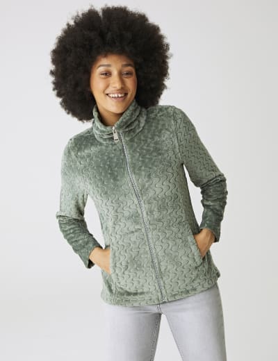 Fleece funnel neck pullover sale
