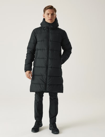 Feather Down Padded Hooded Puffer Jacket with Stormwear M S