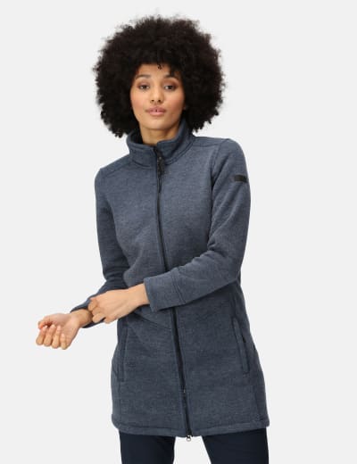 Long fleece outlet coat womens