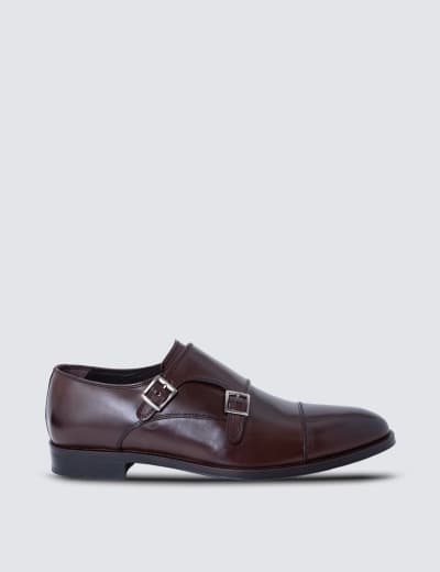 Dune double shop monk strap shoes