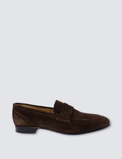 Dune discount suede loafers