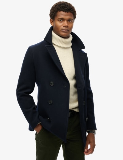 Jack and jones peacoat discount