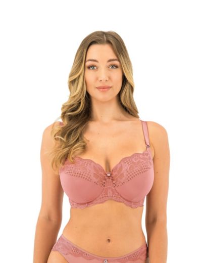 Pour Moi Sofia Embroidered Side Support Bra 34D, Latte at