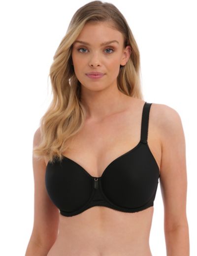 Buy Women's Under-Wired Padded Super Combed Cotton Elastane Stretch Full  Coverage T-Shirt Bra with Stylised Mesh Panel - Black FE38