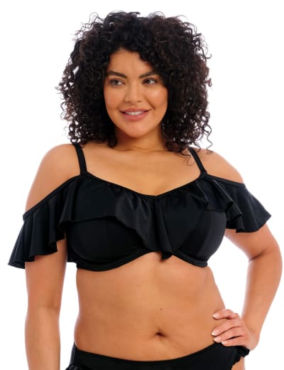 Wired Plunge Scoop Neck Bikini Top Elomi M S