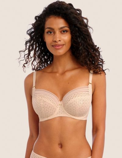 Freya Fancies Bra Lace Balcony Underwired 1012 Non-Padded Womens GG to K  Cups