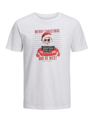 Pure Cotton Christmas Graphic T-Shirt