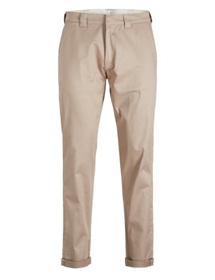 pleated skinny chinos