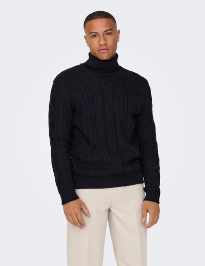 Marks and spencer mens roll neck jumpers best sale