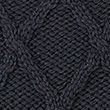 Pure Merino Wool Cable Crew Neck Jumper - navy