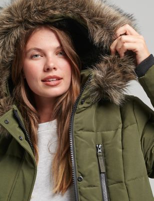 Womens Clothing Coats Parka coats Save 30% Sacai Wool Reversible Padded Oversized Coat in Green 