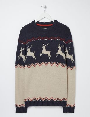 Wool Reindeer Christmas Jumper