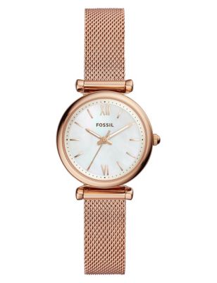 Fossil Carlie Rose Gold Metal Watch