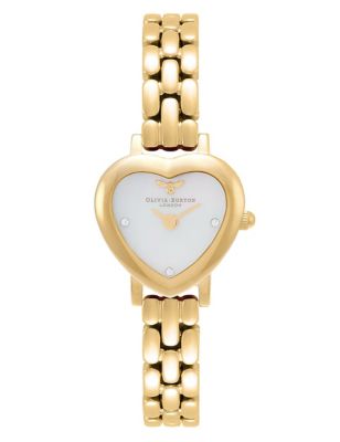 Olivia Burton Mini Heart Gold Quartz Watch