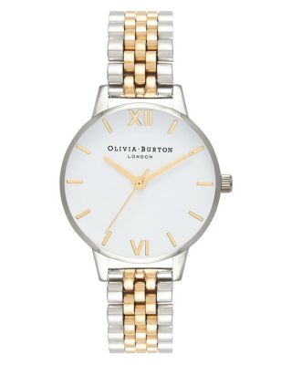 Olivia Burton Stainless Steel Silver & Rose Gold Watch