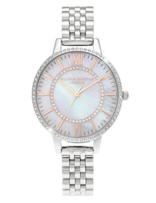 Olivia Burton Sparkle Wonderland Stainless Steel Bracelet Watch