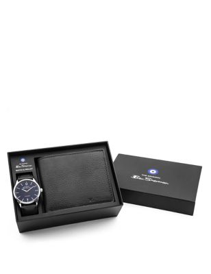 Ben Sherman Black Watch & Wallet Gift Set