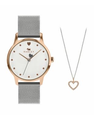 Radley Stainless Steel Watch & Necklace Gift Set