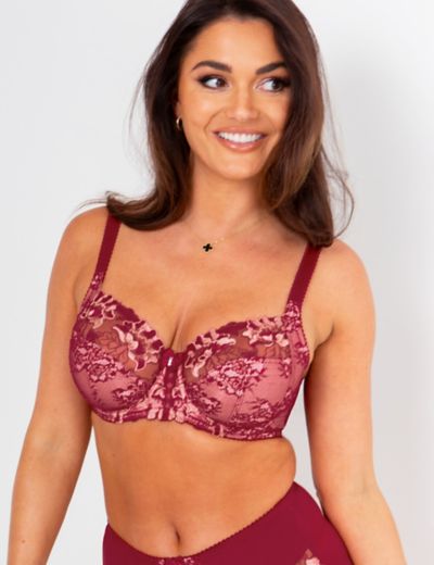 Pour Moi Womens Sofia Embroidered Side Support Bra Style-3827 