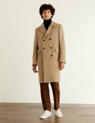 NoName Long coat Beige L discount 83% MEN FASHION Coats Basic 