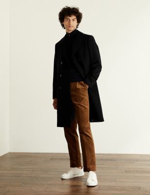 Wool Rich Overcoat with Cashmere
