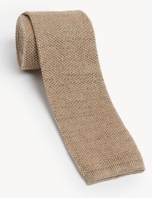 Italian Knitted Silk and Wool Tie