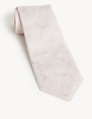 Italian Woven Floral Pure Silk Tie