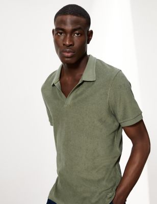 Pure Cotton Terry Towelling Polo Shirt