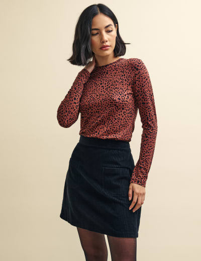 Organic Cotton Animal Print Mini A Line Skirt Nobody s Child M S