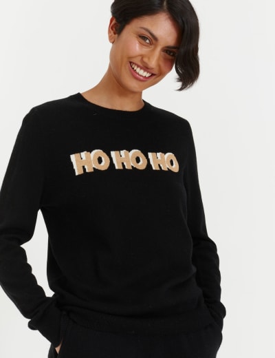 Merry Christmas Slogan Jumper With Cashmere Chinti Parker M S