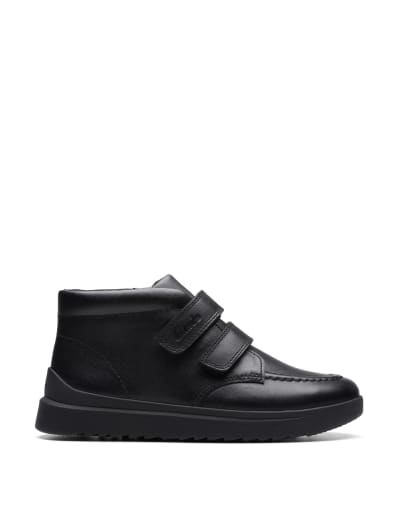 Kids Leather Riptape School Shoes 8 Small 2 Large CLARKS M S