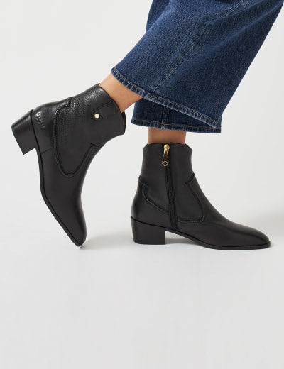 Wide Fit Suede Block Heel Sock Boots Dune London M S