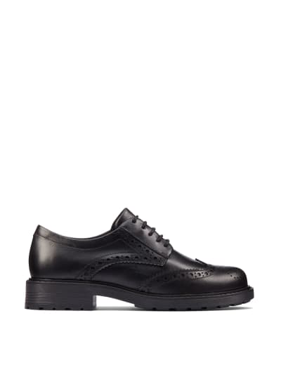 Clarks black patent brogues deals