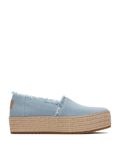 Canvas Flatform Espadrilles TOMS M S