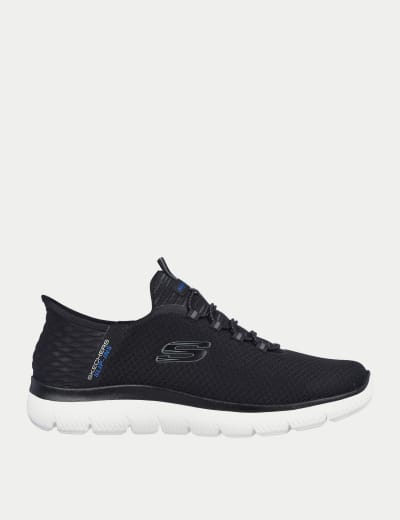 Skechers black ultra flex happy days trainers hotsell