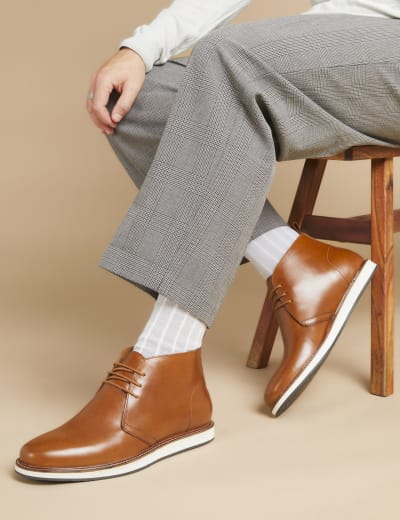 Chukka boots best sale with white soles