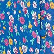 Crepe Floral V-Neck Midi Tea Dress - bluemix