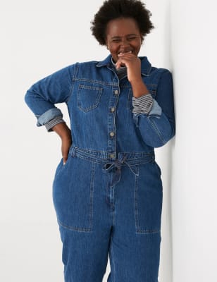 fat face denim jumpsuit