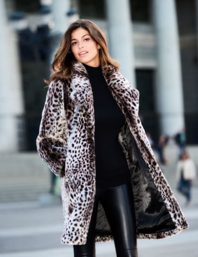 Animal discount print coat