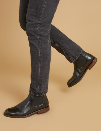 Leather Pull On Chelsea Boots Jones Bootmaker M S
