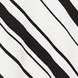 Striped V-Neck 3/4 Sleeve Top - blackmix