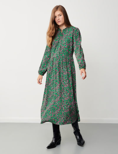Velvet V Neck Midaxi Waisted Dress Monsoon M S