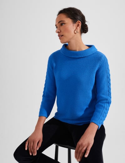 Slash neck sale sweater