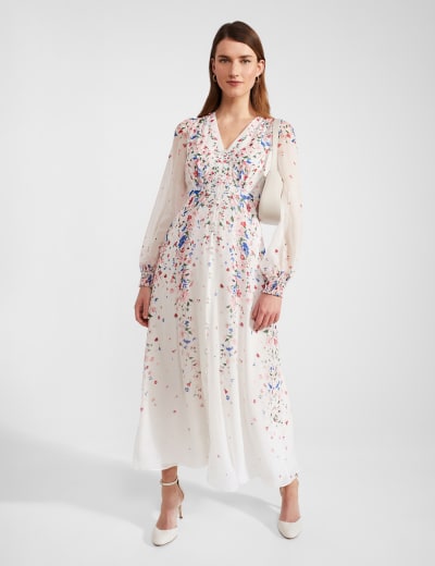 Sequin V Neck Maxi Wrap Dress Gina Bacconi M S