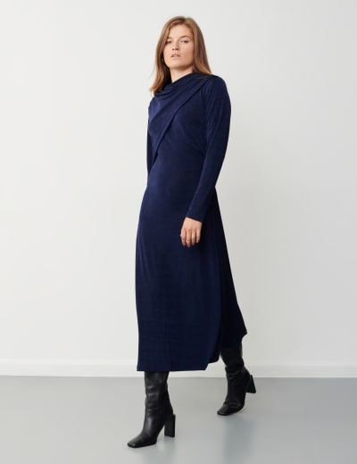 High neck top midaxi dress