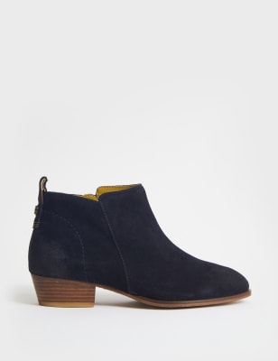 ladies blue suede ankle boots