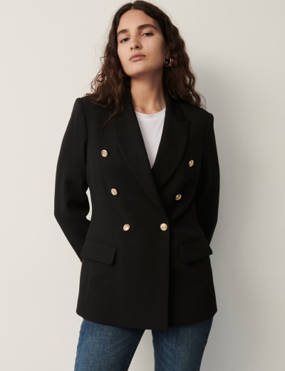 Double breasted blazer on sale women